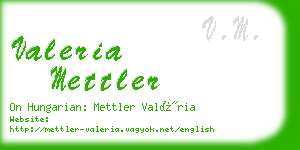 valeria mettler business card